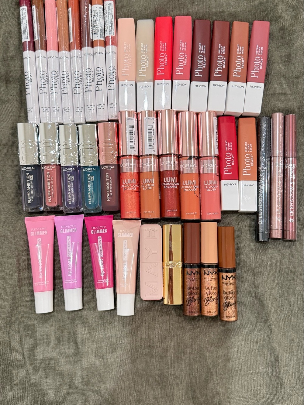 Revlon & NYX Mixed Lip Set — Pink, Nude, Red, Bronze Shades